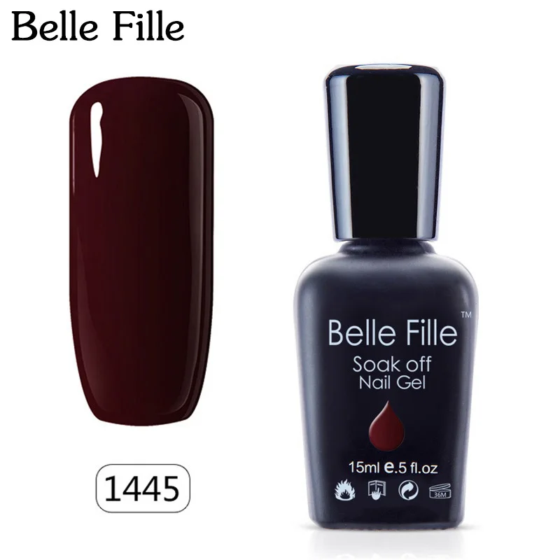 BELLE FILLE 15 мл яркие цвета Гель лак для ногтей дизайна УФ замачиваемый Vernis