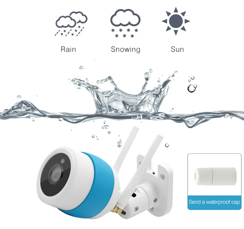 Открытый IP66 Водонепроницаемый видеонаблюдения IP Камера Беспроводной Wi Fi пуля с