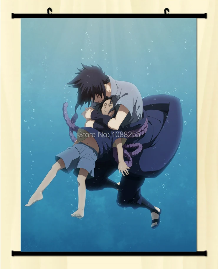 Домашний декор японский настенный плакат прокрутка Naruto Shippuden SASUKE Uchiha аниме|naruto