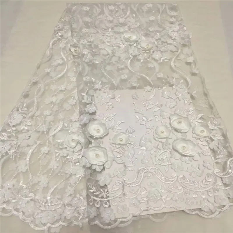 French Beaded Lace Fabric Green Latest African Mesh Tulle 5Y Nigerian Guipure Applique High Quality | Дом и сад