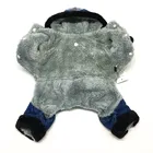 Зимняя Теплая Одежда для собак, джинсовое пальто для маленьких собак, комбинезон для собак, мягкий флисовый полный охват живота чихуахуа, йоркширского терьера