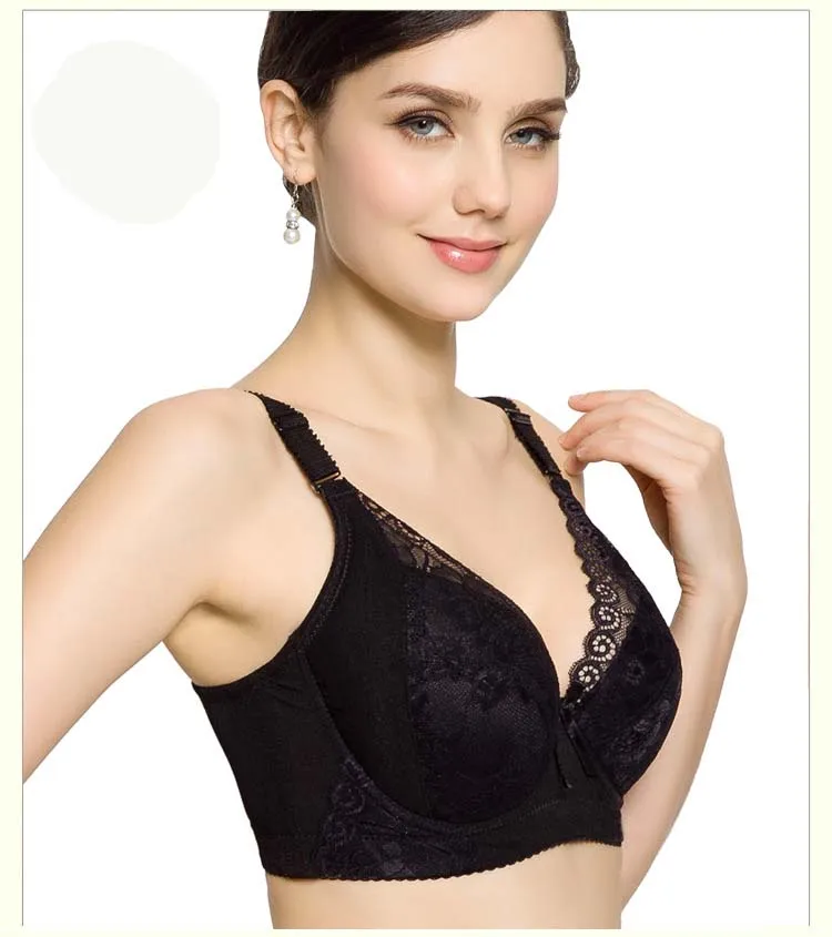 Большой размер бюстгальтер для женщин пуш ап большая чашка кружево сексуальный