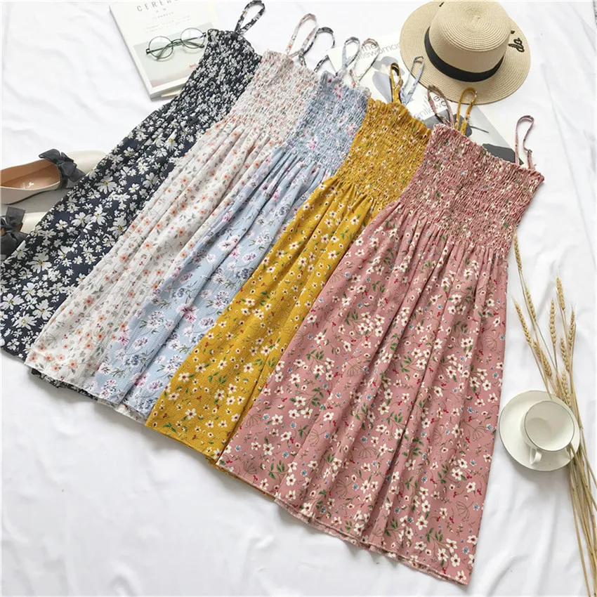 Новинка 2019 облегающие Женские платья с принтом на бретелях спагетти летнее