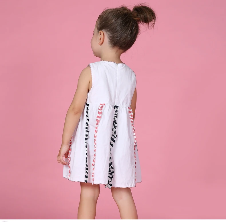 2016 Summer Dress Girls Clothes Baby Kids Cotton Frock Designs Rainbow Colorful For Age 2 4 5 6 7 8T Years Old | Детская одежда и