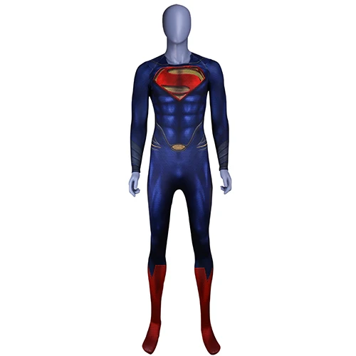 Латекс Супермен комбинезон костюм для взрослых Для мужчин Super hero праздничный боди платье Хэллоуин Карнавал Super hero Косплэй наряды - Цвет: only the jumpsuit