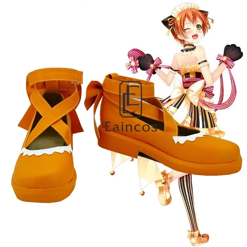 Аниме Love Live! День Святого Валентина Hoshizora Rin Косплей туфли горничной Сделано на