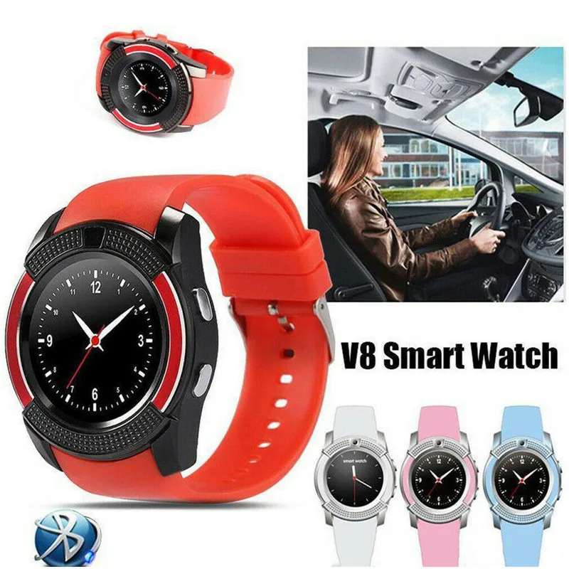 Новые модные умные спортивные часы reloj inteligente hombre Bluetooth SIM Touch трекер с дисплеем SOS для детей Подарки для IOS и Android