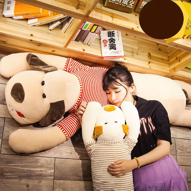 comprar Dorimytrader Pop Macio Fofinho Deitado Cão Gigante De Brinquedo De Pelúcia Dos Desenhos Animados Animais Cães Dormir Boneca Travesseiro 130 Centímetros 150 Centímetros DY50077