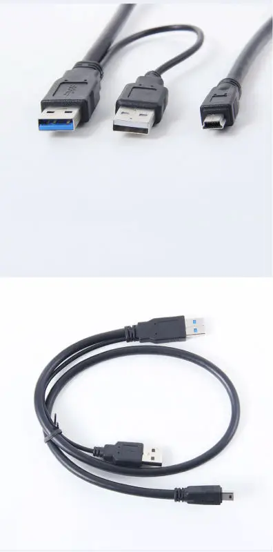 5G скорость USB 3 0 Мощность Y кабель два штыря к mini 10 Pin для внешнего жесткого диска 40