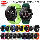 Ремешок для часов Amazfit Stratos 2S, силиконовый ремешок 22 мм для Samsung Gear S3 Frontierклассический ремешок для Amazfit Stratos 2
