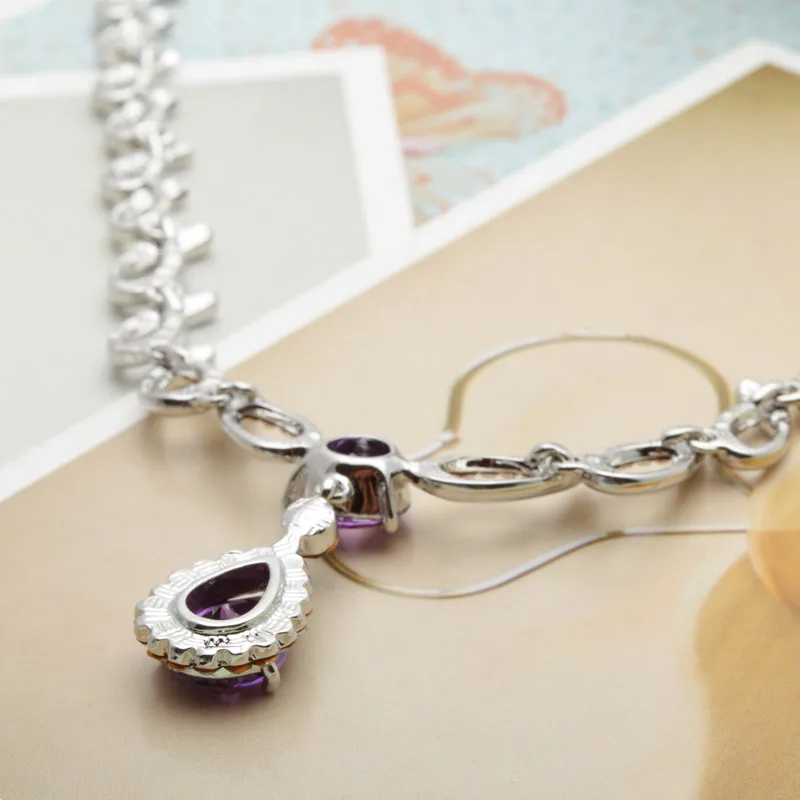 Neoglory горный хрусталь циркон мода Шарм Сеть Биб Ожерелья для мужчин Подвески и