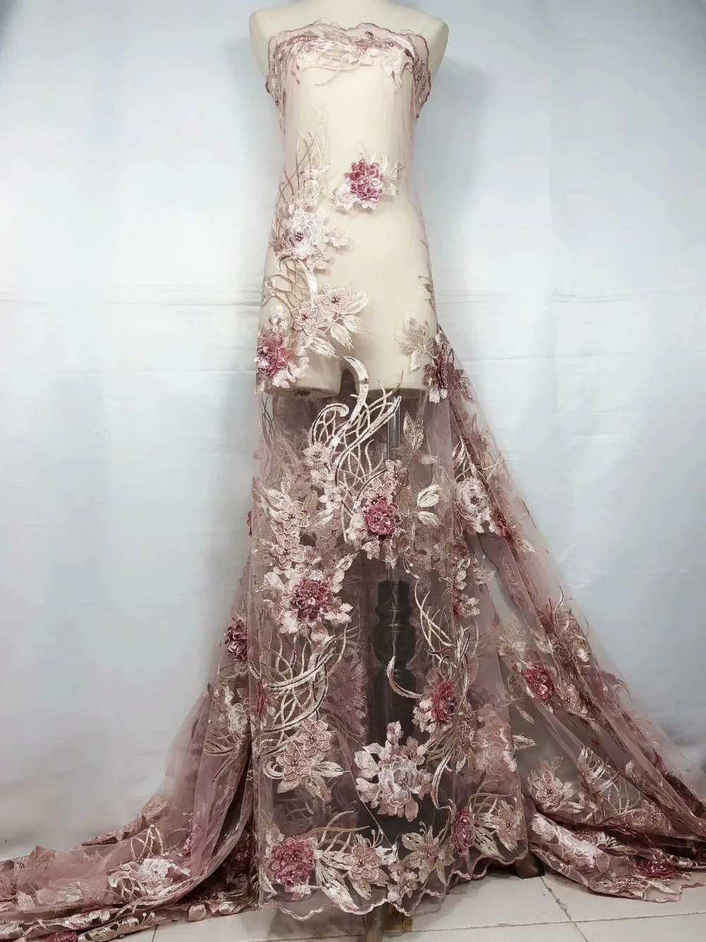 3D Цветочная вышивка африканский гипюр кружево смесь французское Уникальная