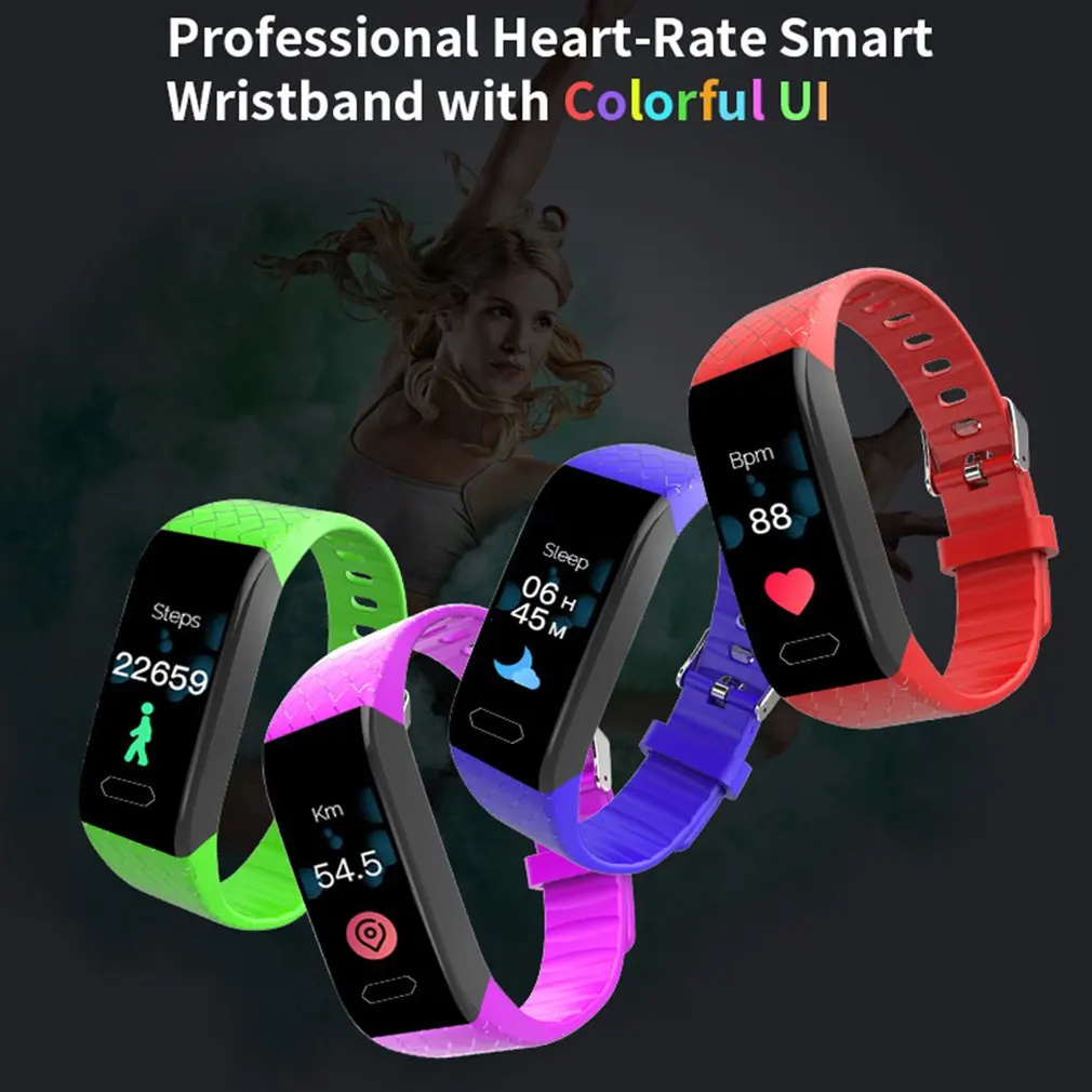NB 202 Многофункциональный цветной экран умный Браслет монитор сердечного ритма