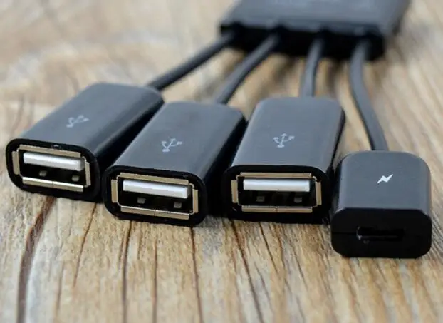 Хит 4 Порты и разъёмы 3 в 1 Micro USB Мощность зарядки OTG Hub Кабель адаптер конвертер