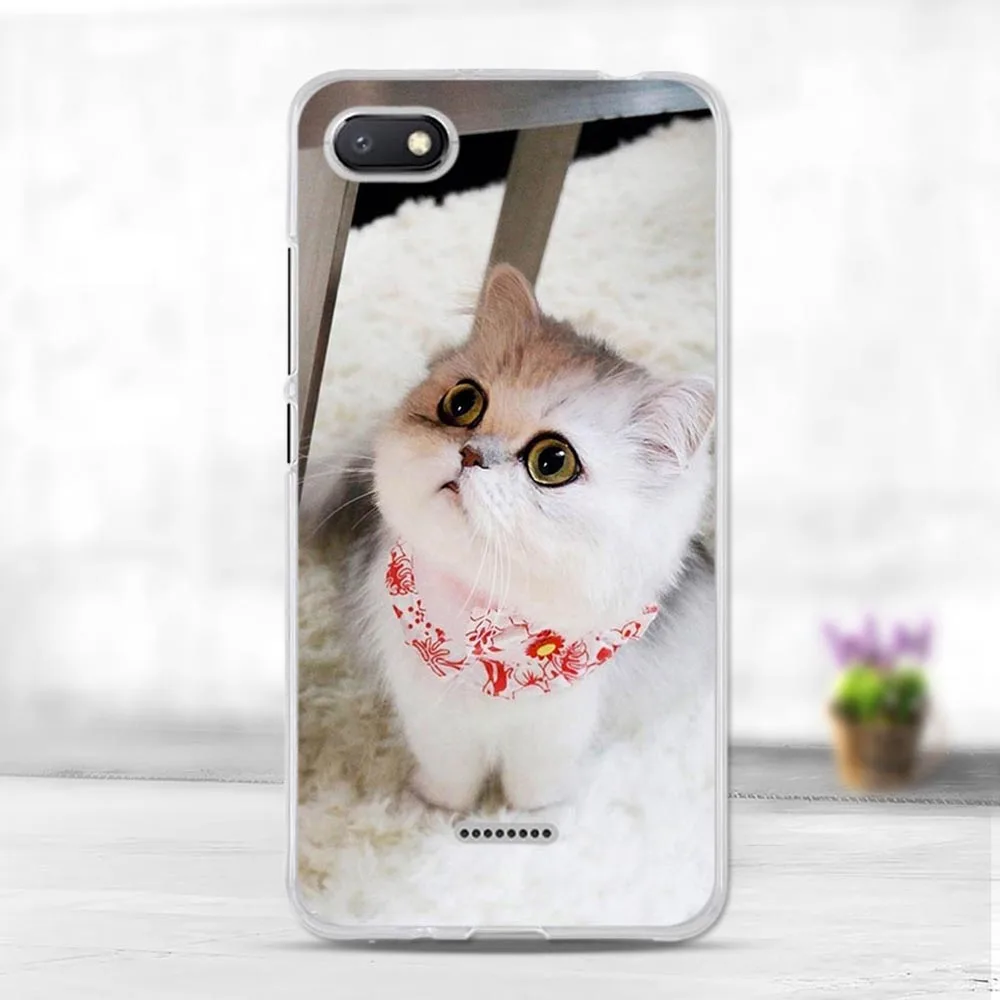 17 Чехол для Xiaomi Redmi 6A, чехол для Funda Xiaomi Redmi6A, мягкий силиконовый чехол для телефона, чехол для Xiomi Redmi 6A, чехол s Cat - Цвет: 17