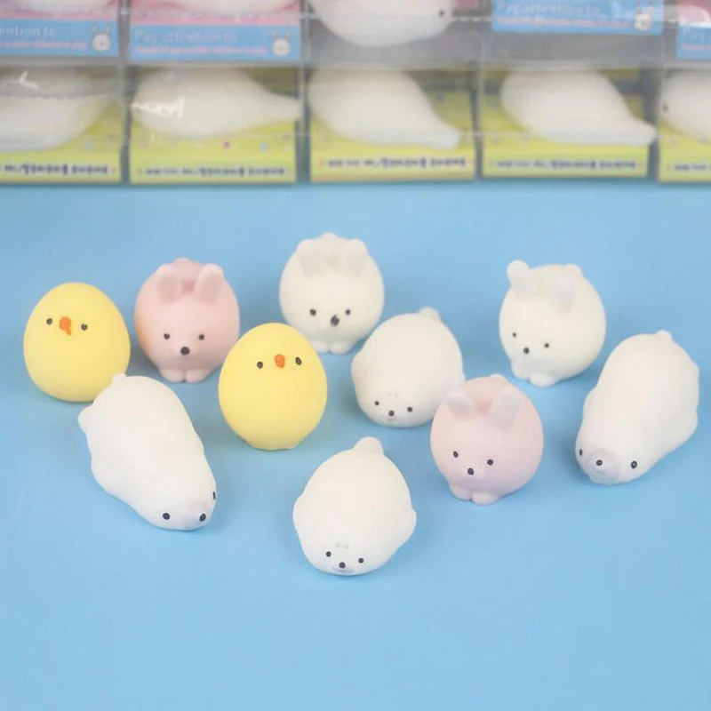 10 шт./лот мини-подарок для вечеринки милая сжимаемая игрушка Mochi кошка сброс