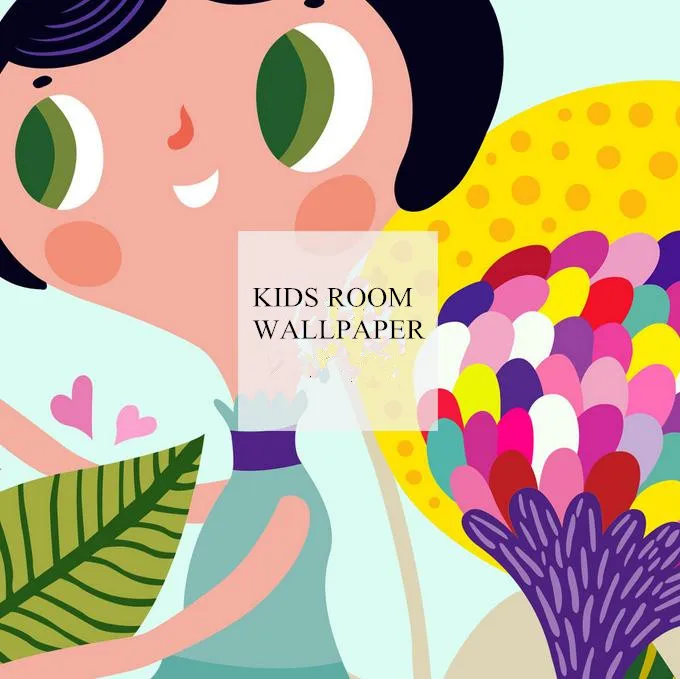

3D home decor custom wallpaper high quality stereo wall mural modern abstract kids room cartoon coloured drawing wallpaper