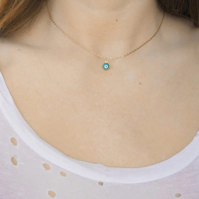 Ожерелье голубой глаз XL371|evil eye necklace|eye necklaceblue evil |