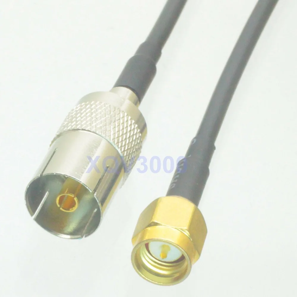 RG174 6 дюймовый RF pigtail IEC PAL DVB T TV гнездовой разъем к SMA штекерному кабелю для Wi Fi|pin