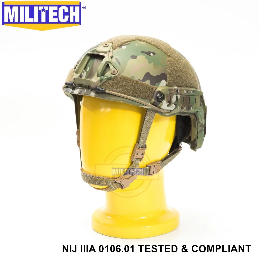 Пуленепробиваемый арамидный баллистический шлем MILITECH MC NIJ Level IIIA 3A с сертификатом