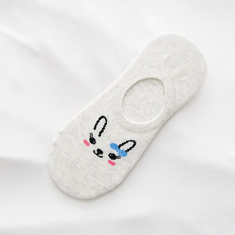 Японские весенне летние женские носки с маленькими животными невидимки из
