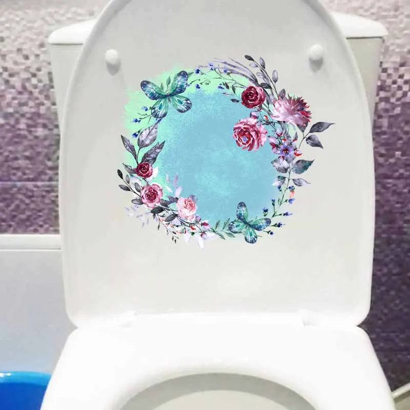 YOJA 24.8X23.2CM Creative Color Butterfly Wall Decal Home Decor Toilet Sticker Art Style T3-1315 | Дом и сад