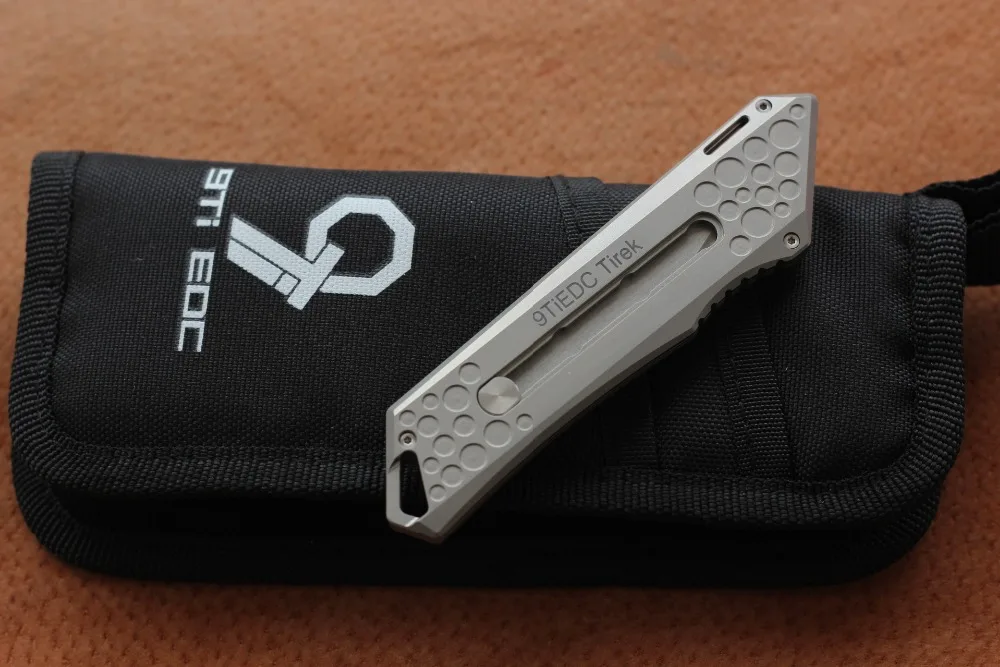 9TiEDC оригинальный бумажный карманный нож титановая ручка Tirek лезвие из