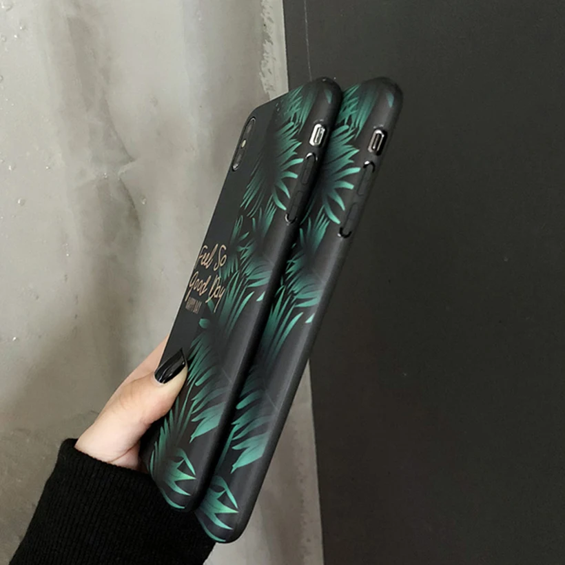 LOVECOM Retro Banana Leaf Splice Phone Case For iPhone 11 Pro Max XR XS Max 6 6S 7 8 Plus X Soft IMD Full Body Phone Back Cover
