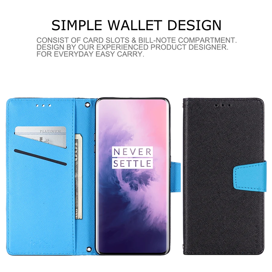 Чехол Haissky для Oneplus 7 Pro Магнитный чехол кошелек из ткани 3 3T 5 5T 6 6T книжка