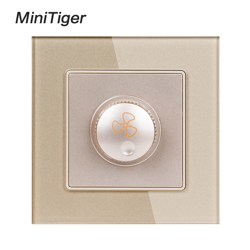 Контроллер вентилятора Minitiger роскошный настенный выключатель с прозрачной