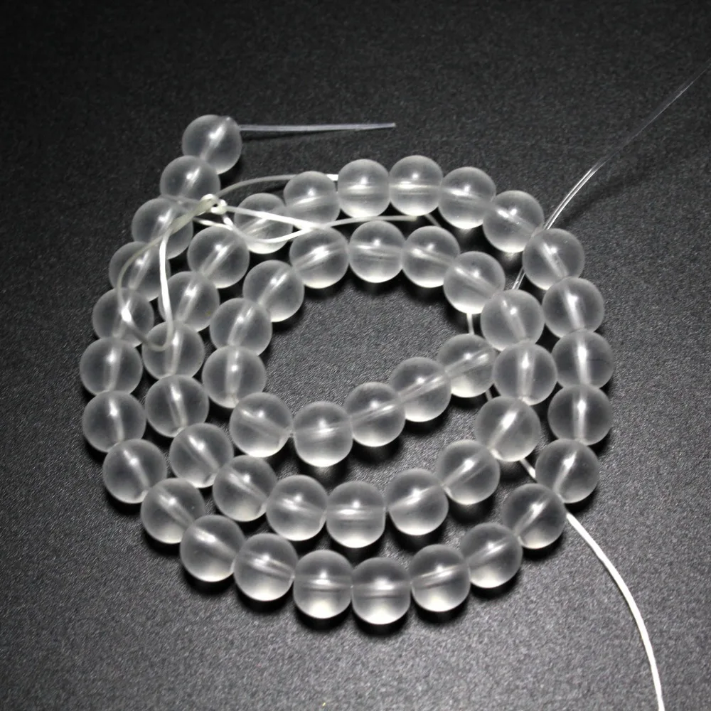 Оптовая продажа круглые незакрепленные блестящие бусины из белого хрустального