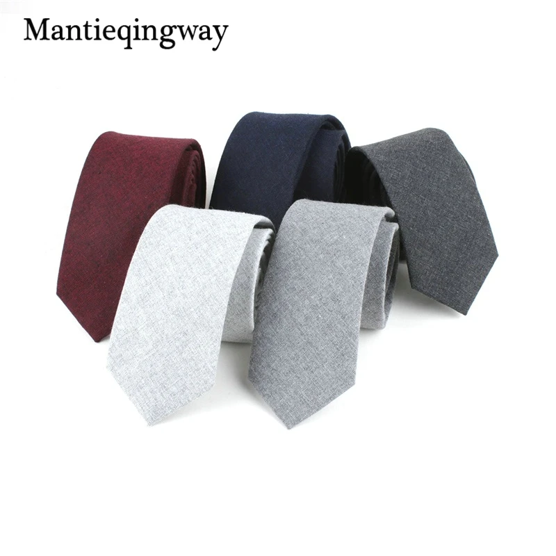 Mantieqingway 6 см повседневные хлопковые жаккардовые галстуки на шею для мужчин