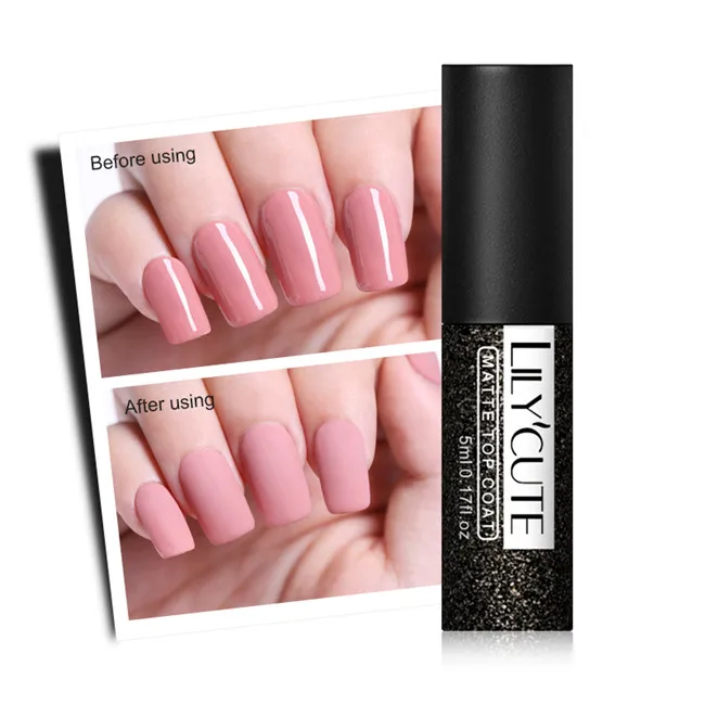 Matte Top coat LILYCUTE верхнее Базовое покрытие замочить от УФ гель лак для ногтей светодиодный грунтовка для ногтей строитель ногтей гель лак прозрачная; Нейл-арт лак - Цвет: Matte Top coat