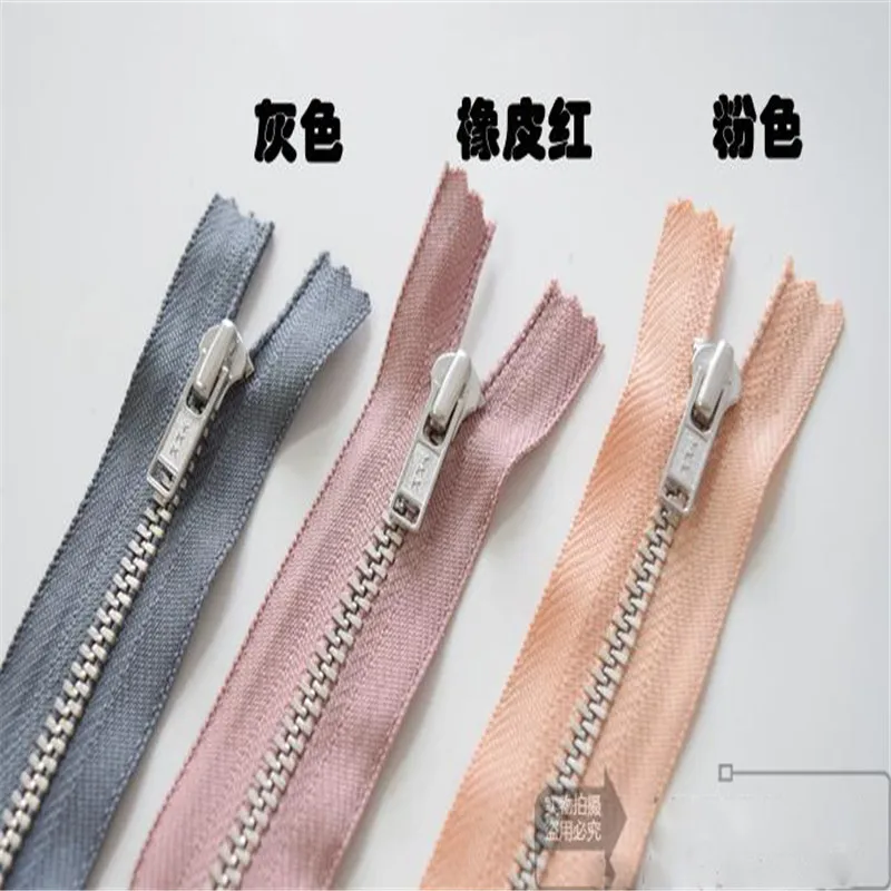 #3 Серебристые алюминиевые металлические зубья закрытая молния планка одежда