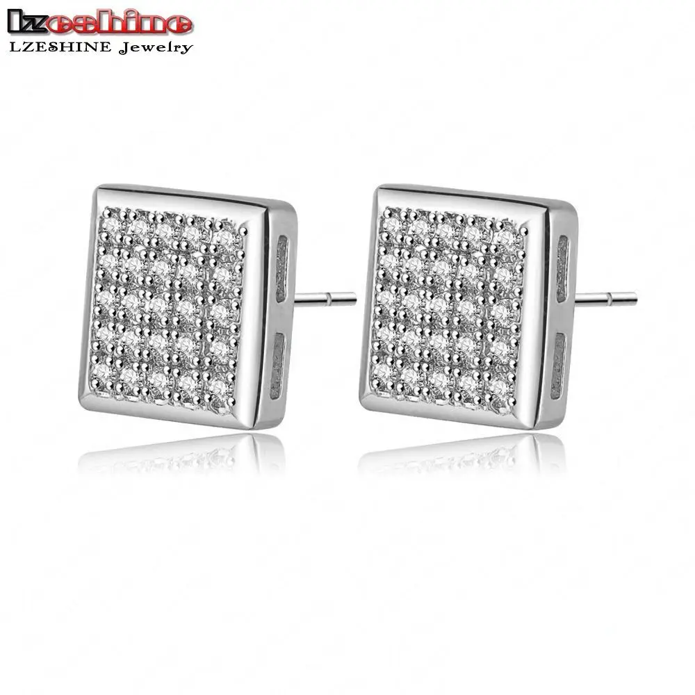 LZESHINE Марка Новый костюм Серьги золото Цвет микро инкрустация ААА кубического