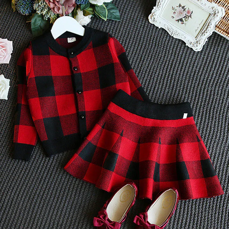 Осенне-зимняя одежда для маленьких девочек комплекты одежды винтажное