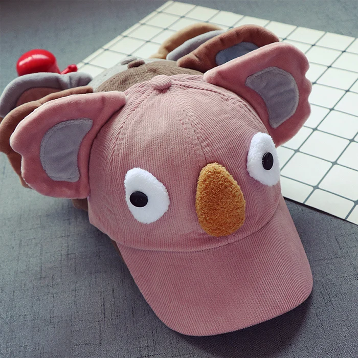 Baby boys girls hat cap winter baseball thicken knit cartoon lovely Elephant casual animals warm wool 1-4years hats | Детская одежда и