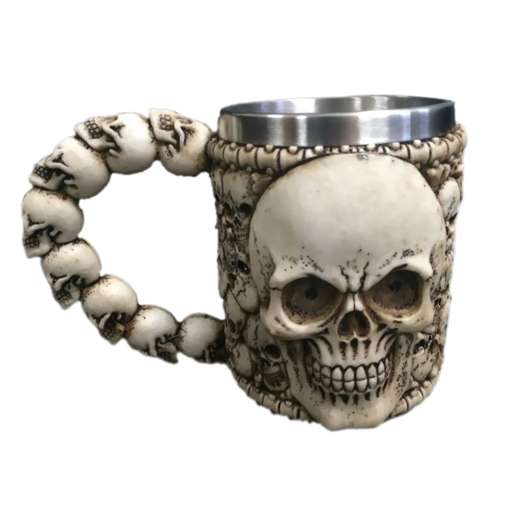 Креативные подарки 3D специальная кофейная кружка с черепом чашки из нержавеющей