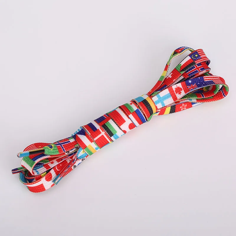 

SENTCHARM Creative Flag Shoelaces For Kids Elastic Children Shoestrings For Sneaker Canvas Shoes 100CM/39inch