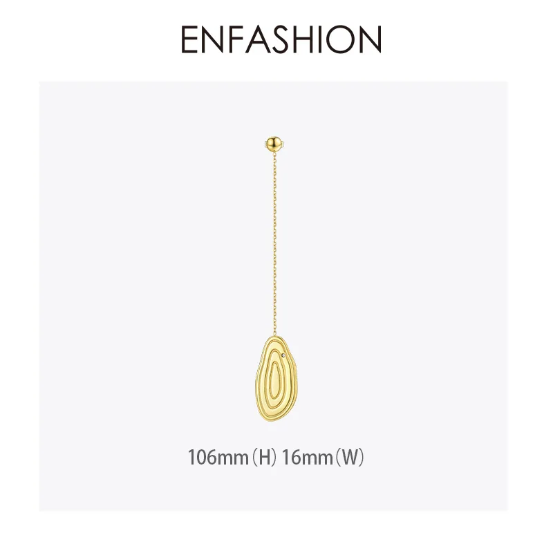 Женские длинные висячие серьги Enfashion золотистого цвета модные ювелирные изделия
