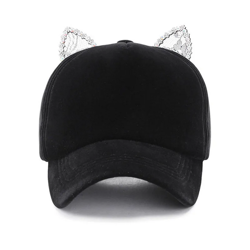 SILOQIN Snapback Cap Autumn Winter Women's Hats Warm Baseball Caps Girl's Hip Hop Cap Adjustable Size Ladies Gold Velvet Hat