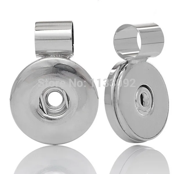 

20pcs/lot 2015 New Round Silver Snap Button Charm Pendant For Diy Snap 8mm Leather Pendant Necklace Jewelry 2.7x1.9cm