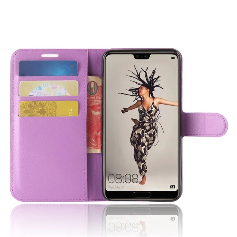 Чехол для Huawei P20 откидной кожаный силиконовый кошелек чехол с полной защитой