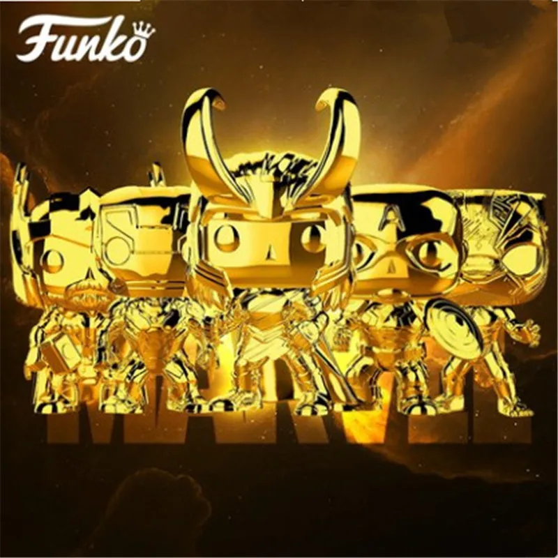 Официальный FUNKO POP Marvel 10-летие Черная пантера Железный человек Локи Грут виниловая кукла экшн и фигурка игрушка подарок на день рождения
