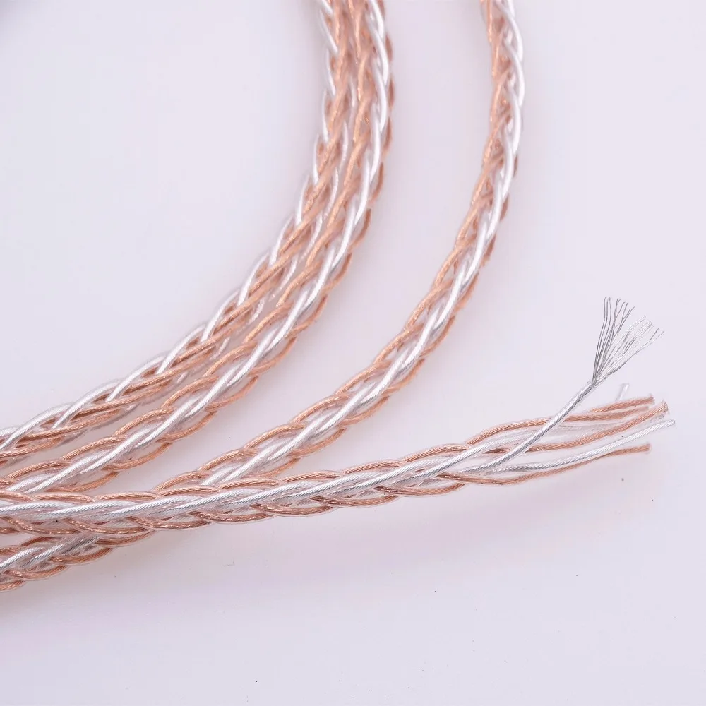 1 м 8 ядер 4 + Hybrid 5N pcocc copper 8*19*0 мм аудиокабель для наушников сменный обновленный