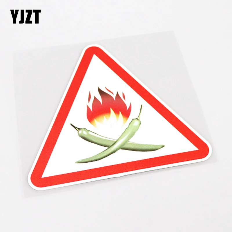 

YJZT 13.5CM*12CM Personality No Flame Warning Mark PVC Car-styling Car Sticker Decal 13-0687
