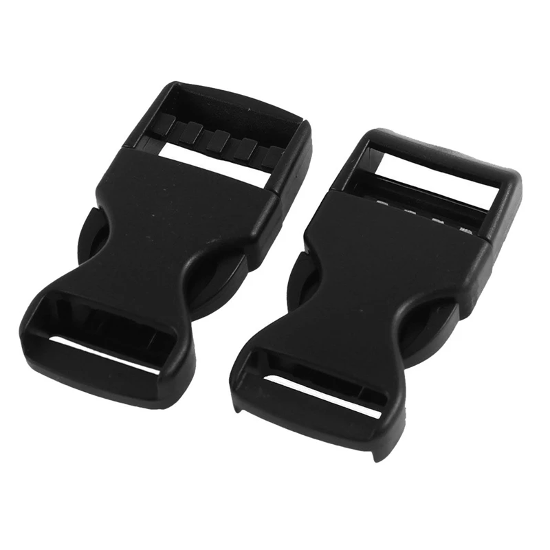 Plastic Luggage Backpack Side Quick Release Buckle Clasps 2 Pcs Black | Дом и сад