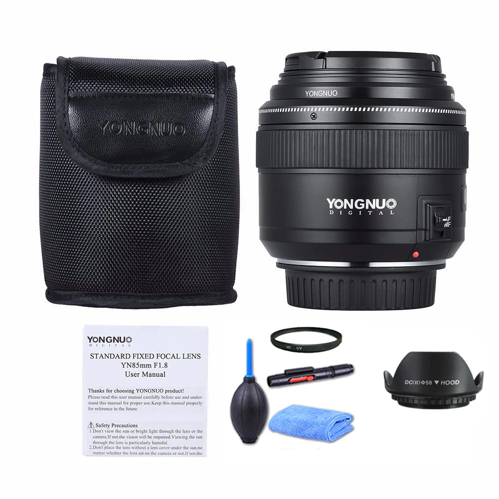 Объектив YONGNUO yn85 мм F1.8 AF/MF Стандартный Средний телеобъектив Prime 85 объектив с