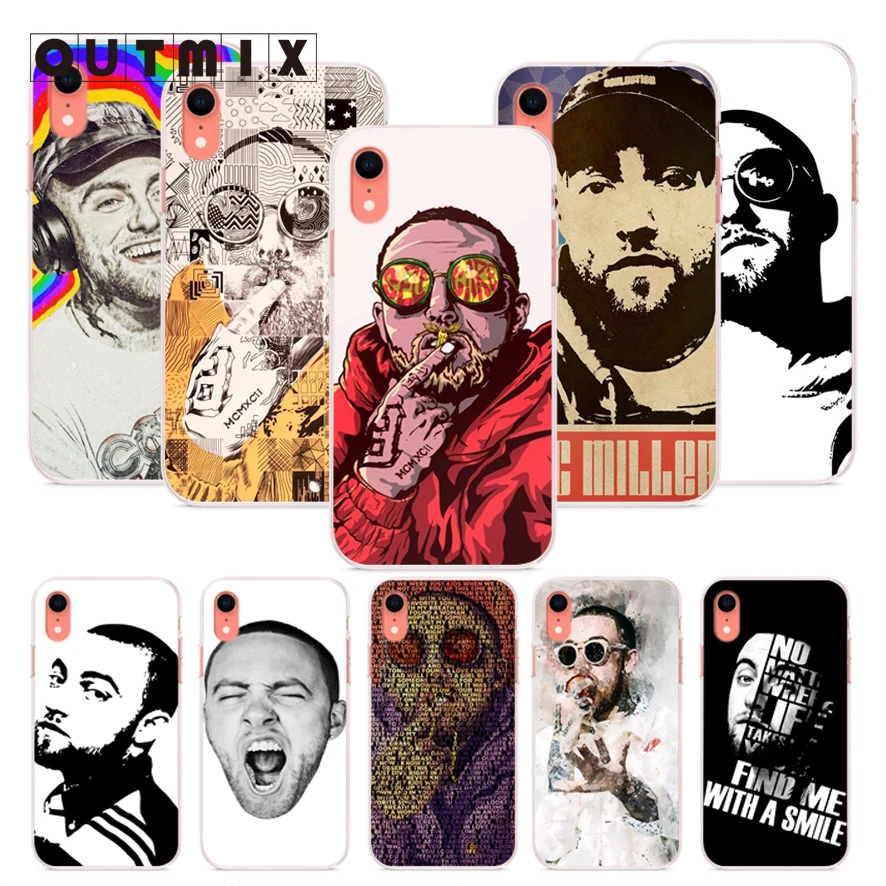 OUTMIX Мак Миллер Мягкий силиконовый чехол для iPhone 7 plus 8 X XS XR Макс 5 5S 6 S