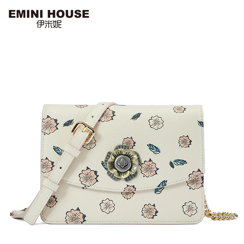 Сумка мессенджер EMINI HOUSE Camellia из спилка для женщин|Сумки с ручками| |